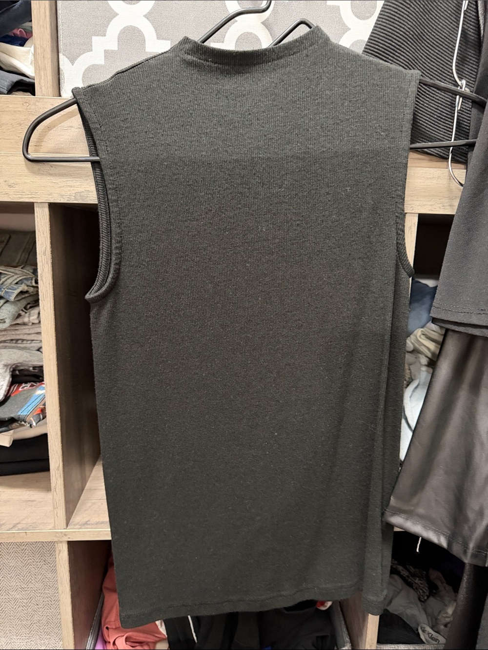 Rachel Zoe Sleeveless Mock Neck Tank Top - Black